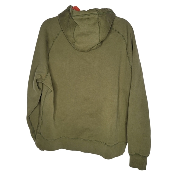 Nike Mens Spell Out Swoosh Pullover Hoodie in Green Orange Size XXL - Picture 2 of 7